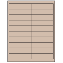 4" x 1" Pastel Tan Rectangular Sheet Labels