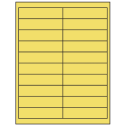 4" x 1" Pastel Yellow Rectangular Sheet Labels