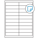 4" x 1" White Rectangular Sheet Labels - Removable Adhesive