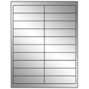 4" x 1" Silver Foil Rectangular Sheet Labels