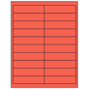 4" x 1" Red Rectangular Sheet Labels