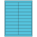 4" x 1" Turquoise Rectangular Sheet Labels
