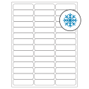2.625" x 0.75" White Rectangular Sheet Labels - Freezer Grade Adhesive