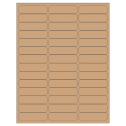 2.625" x 0.75" Brown Kraft Rectangular Sheet Labels
