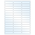 2.625" x 0.75" Crystal Clear Rectangular Sheet Labels