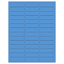 2.625" x 0.75" Fluorescent Blue Rectangular Sheet Labels