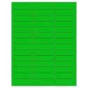 2.625" x 0.75" Fluorescent Green Rectangular Sheet Labels