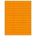 2.625" x 0.75" Fluorescent Orange Rectangular Sheet Labels