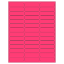 2.625" x 0.75" Fluorescent Pink Rectangular Sheet Labels