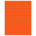 2.625" x 0.75" Fluorescent Red Rectangular Sheet Labels