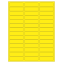 2.625" x 0.75" Fluorescent Yellow Rectangular Sheet Labels