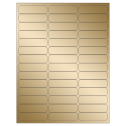 2.625" x 0.75" Gold Foil Rectangular Sheet Labels