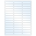 2.625" x 0.75" White Mid Gloss Rectangular Sheet Labels