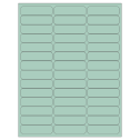 2.625" x 0.75" Pastel Green Rectangular Sheet Labels