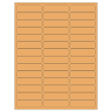 2.625" x 0.75" Pastel Orange Rectangular Sheet Labels