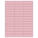2.625" x 0.75" Pastel Pink Rectangular Sheet Labels