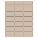 2.625" x 0.75" Pastel Tan Rectangular Sheet Labels