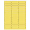 2.625" x 0.75" Pastel Yellow Rectangular Sheet Labels
