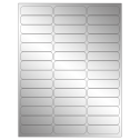 2.625" x 0.75" Silver Foil Rectangular Sheet Labels