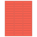 2.625" x 0.75" Red Rectangular Sheet Labels