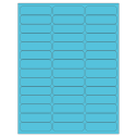 2.625" x 0.75" Turquoise Rectangular Sheet Labels