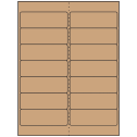 4" x 1.33" Brown Kraft Rectangular Sheet Labels