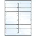 4" x 1.33" Crystal Clear Rectangular Sheet Labels