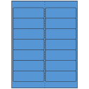 4" x 1.33" Fluorescent Blue Rectangular Sheet Labels