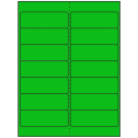 4" x 1.33" Fluorescent Green Rectangular Sheet Labels