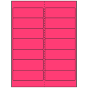 4" x 1.33" Fluorescent Pink Rectangular Sheet Labels