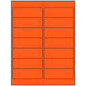 4" x 1.33" Fluorescent Red Rectangular Sheet Labels