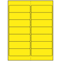 4" x 1.33" Fluorescent Yellow Rectangular Sheet Labels