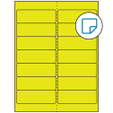 4" x 1.33" Fluorescent Yellow Rectangular Sheet Labels - Removable Adhesive