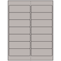 4" x 1.33" Gray Rectangular Sheet Labels