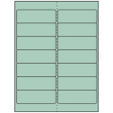4" x 1.33" Pastel Green Rectangular Sheet Labels