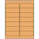4" x 1.33" Pastel Orange Rectangular Sheet Labels