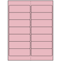 4" x 1.33" Pastel Pink Rectangular Sheet Labels