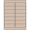 4" x 1.33" Pastel Tan Rectangular Sheet Labels