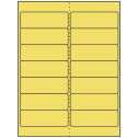 4" x 1.33" Pastel Yellow Rectangular Sheet Labels