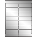 4" x 1.33" Silver Foil Rectangular Sheet Labels