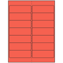 4" x 1.33" Red Rectangular Sheet Labels