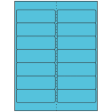 4" x 1.33" Turquoise Rectangular Sheet Labels
