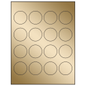 1.75" Gold Foil Circular Sheet Labels