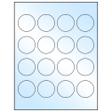 1.75" White Premium High Gloss Circular Sheet Labels