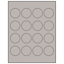 1.75" Gray Circular Sheet Labels