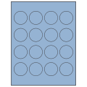 1.75" Pastel Blue Circular Sheet Labels