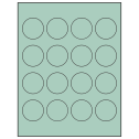 1.75" Pastel Green Circular Sheet Labels
