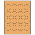 1.75" Pastel Orange Circular Sheet Labels