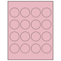 1.75" Pastel Pink Circular Sheet Labels