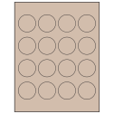 1.75" Pastel Tan Circular Sheet Labels